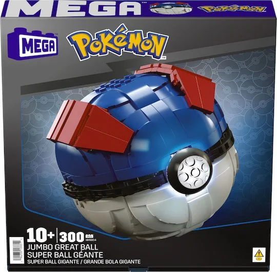 Φωτογραφία προϊόντος: Mega Bloks Τουβλάκια Pokemon Jumbo Great Ball για 10+ Ετών 299τμχ