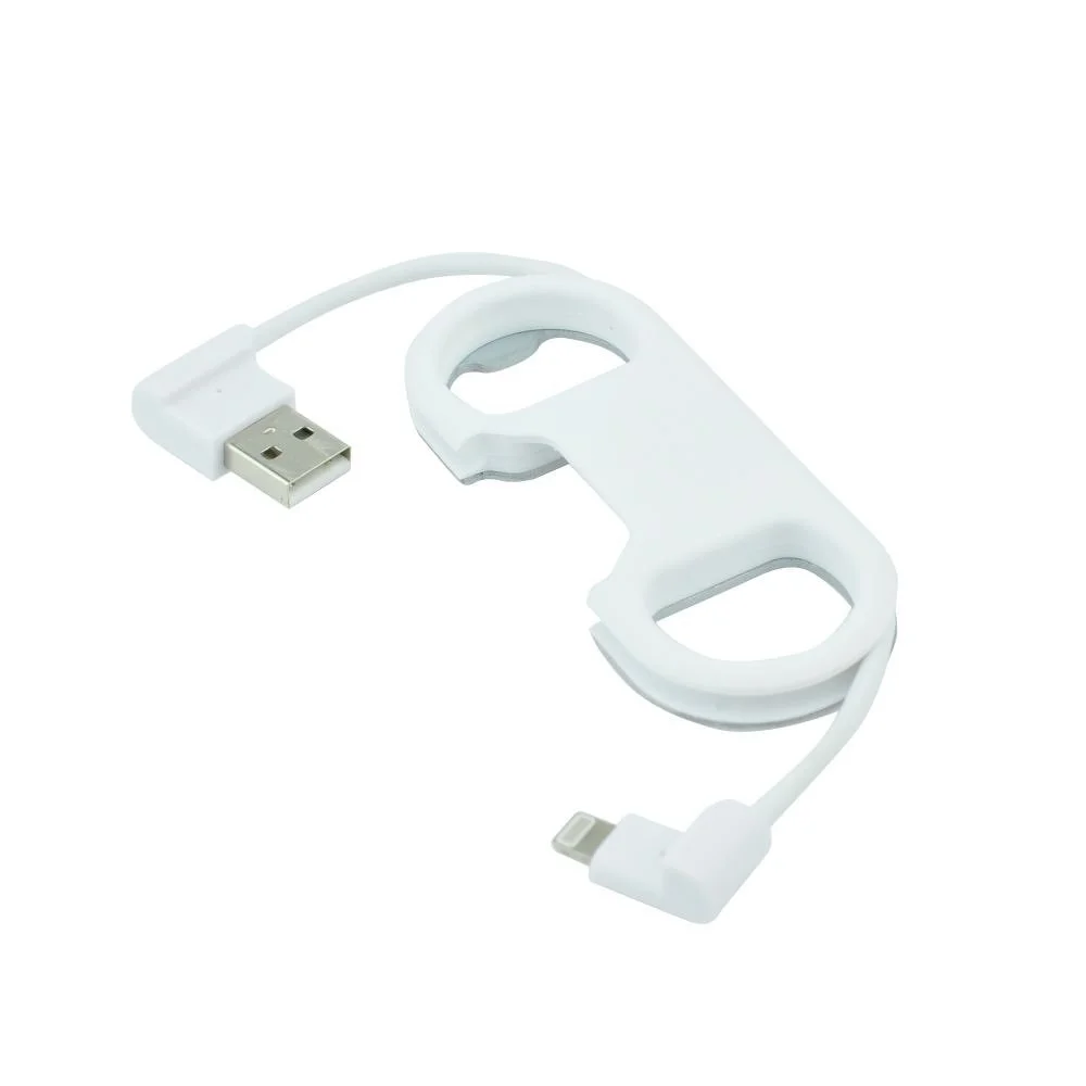 Φωτογραφία προϊόντος: Bottle opener keychain USB cable - APP IPHO 5/5C/5S/6/6 Plus white