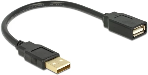 Φωτογραφία προϊόντος: Cable USB 2.0 ext. 0.6m male A / female A black