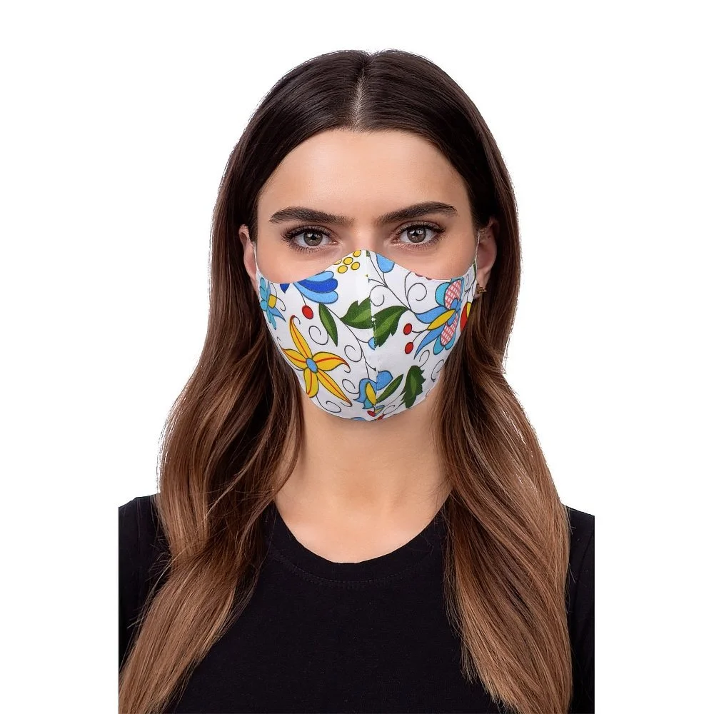 Φωτογραφία προϊόντος: Profiled face mask - folklore 2 white