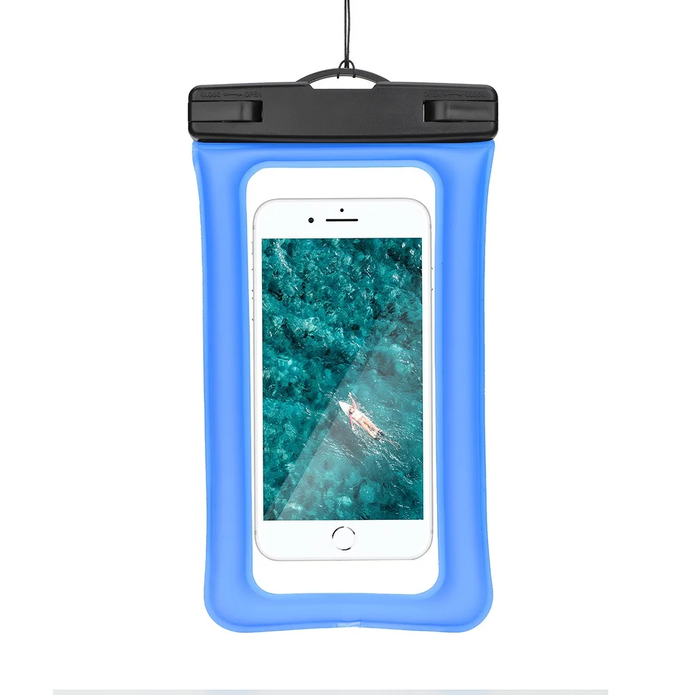 Φωτογραφία προϊόντος: Waterproof AIRBAG for mobile phone with plastic closing - blue