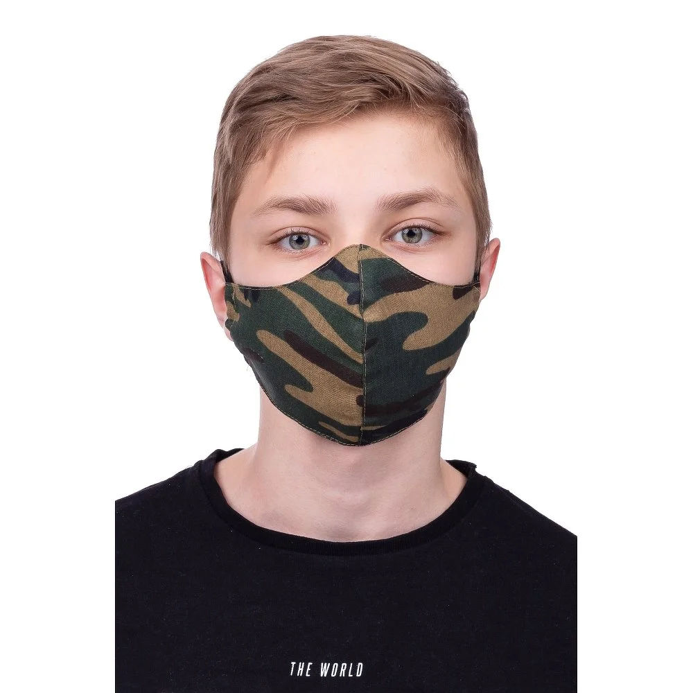 Φωτογραφία προϊόντος: Profiled face mask for kids 8-12 - black camo