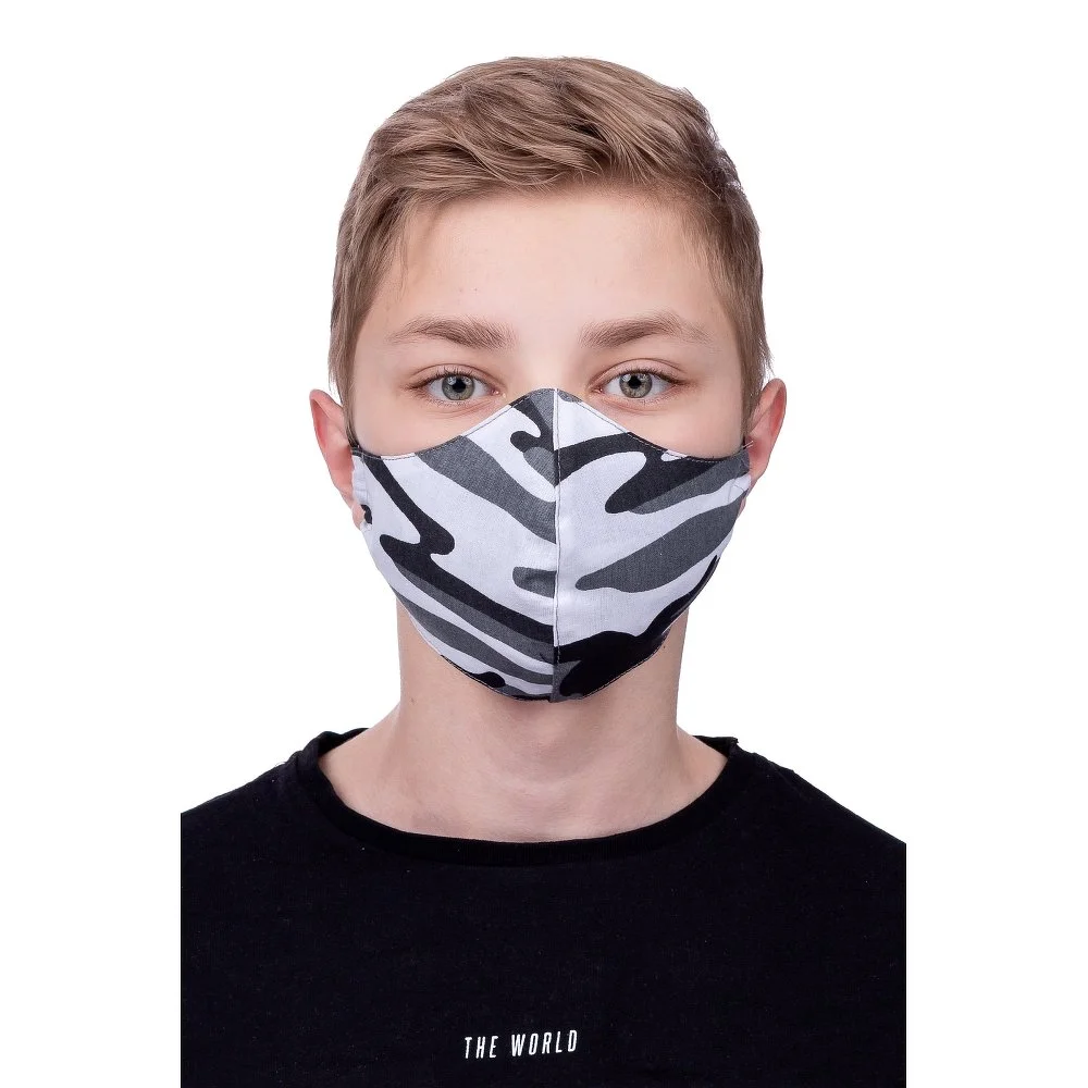 Φωτογραφία προϊόντος: Profiled face mask for kids 8-12 - white como