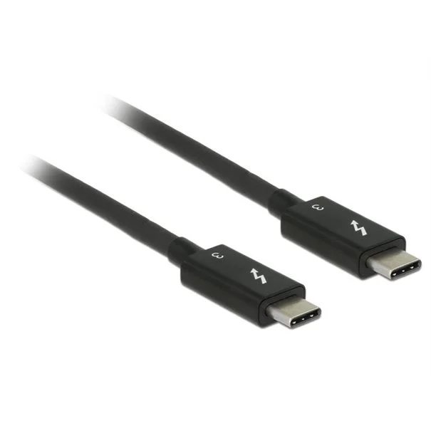 Φωτογραφία προϊόντος: Delock Kabel Thunderbolt™ 3 USB-C™ Stecker > USB-C™Stecker passiv 0,5 m 5 A 40 Gb/s schwarz 84844