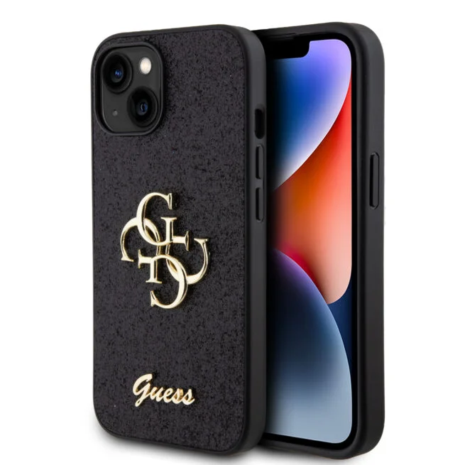 Φωτογραφία προϊόντος: Guess Big 4G Fix Glitter Case For iPhone 15 Black