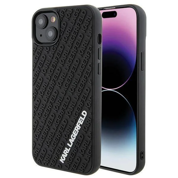 Φωτογραφία προϊόντος: Karl Lagerfeld 3D – Rubber Logo Case For iPhone 15 Black