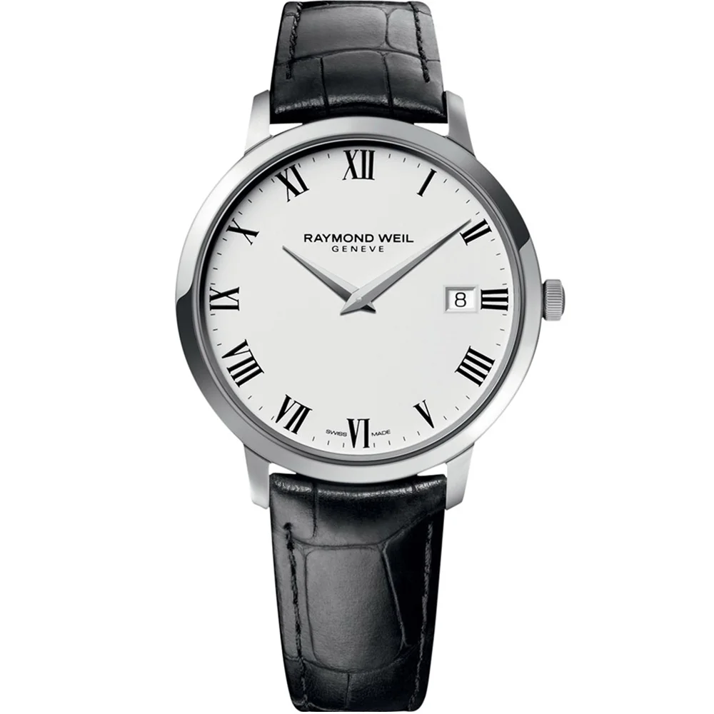 Φωτογραφία προϊόντος: RAYMOND WEIL Geneve Toccata Black Leather Strap 5588-STC-00300