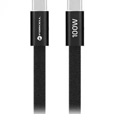 Φωτογραφία προϊόντος: Καλώδιο φόρτισης Cable USB C to USB C Forcell F-Energy QC4.0 PD 5A 100W Cafule Flat 1,2 m CCFN23 black