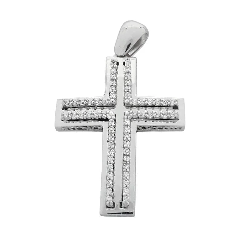 Φωτογραφία προϊόντος: Σταυρός Βάπτισης 14 Καρατίων Λευκόχρυσος Γυναικείος ST1467