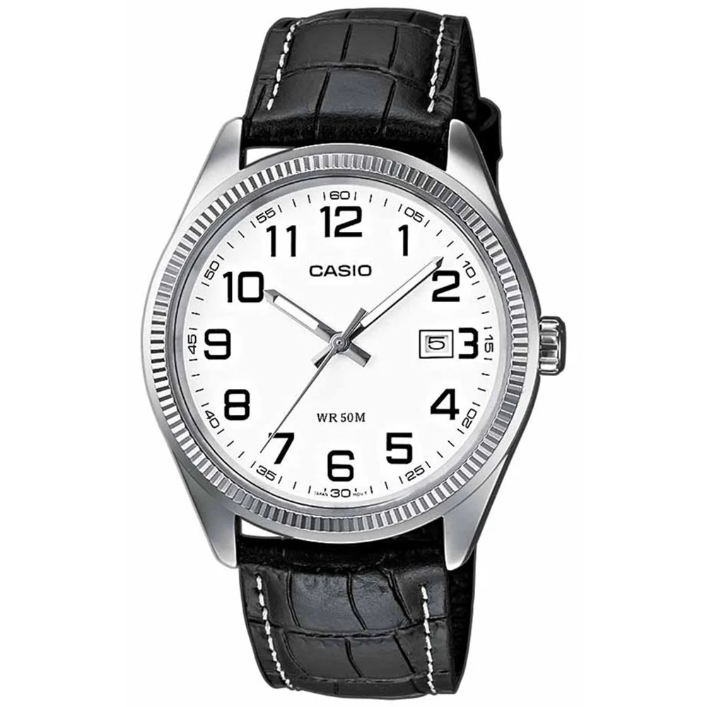 Φωτογραφία προϊόντος: CASIO Collection Black Leather Strap MTP-1302PL-7BVEF