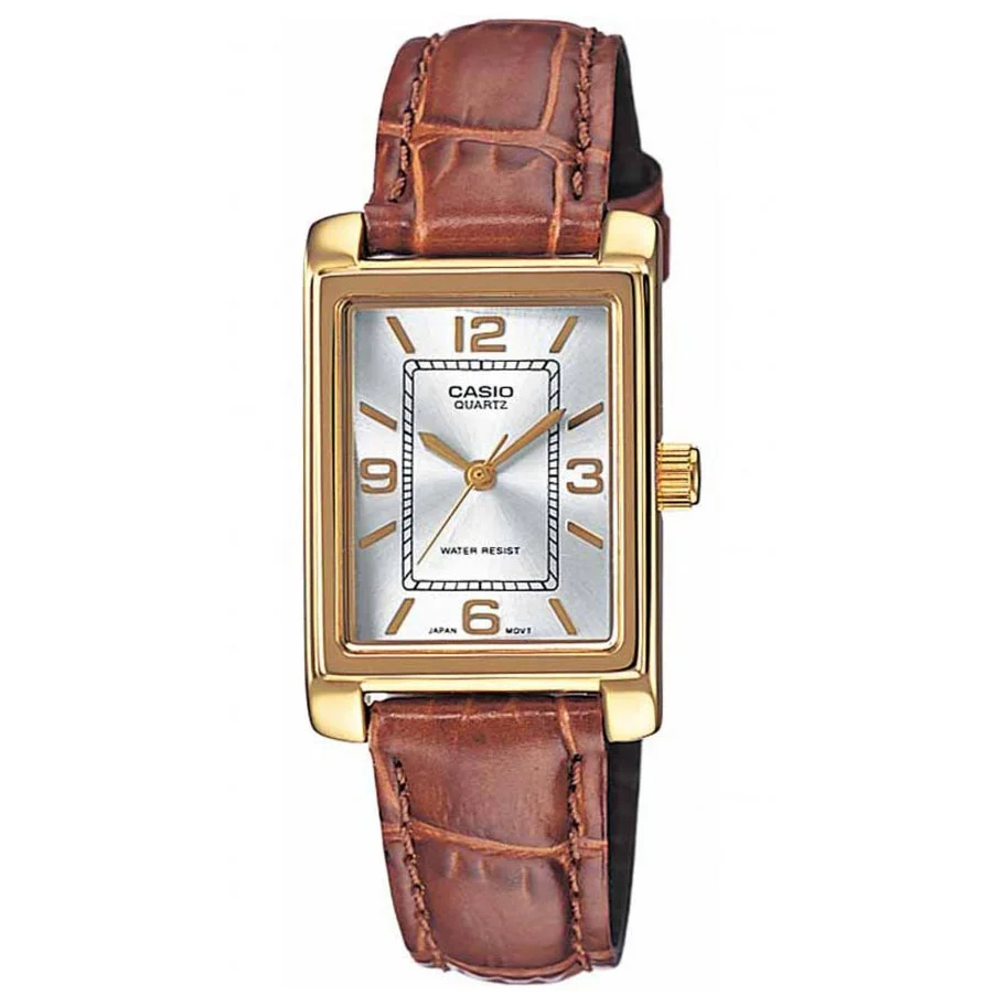 Φωτογραφία προϊόντος: CASIO Collection Brown Leather Strap Silver Dial LTP-1234PGL-7AEF