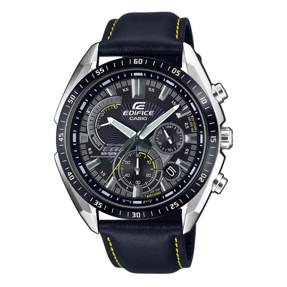 Φωτογραφία προϊόντος: CASIO Edifice Black Leather Cronograph EFR-570BL-1AVUEF