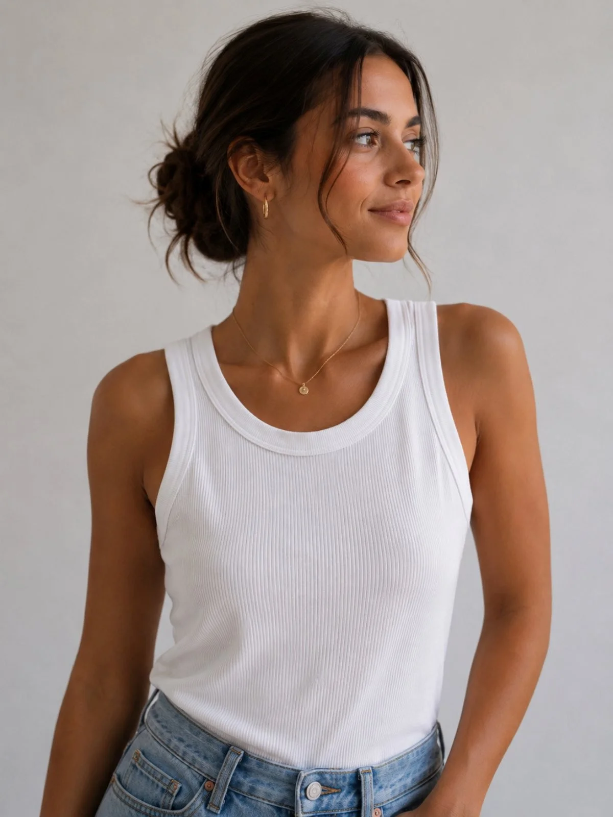 Φωτογραφία προϊόντος: ELUNA Kimi Basic Ριπ Αμάνικο Τοπ White