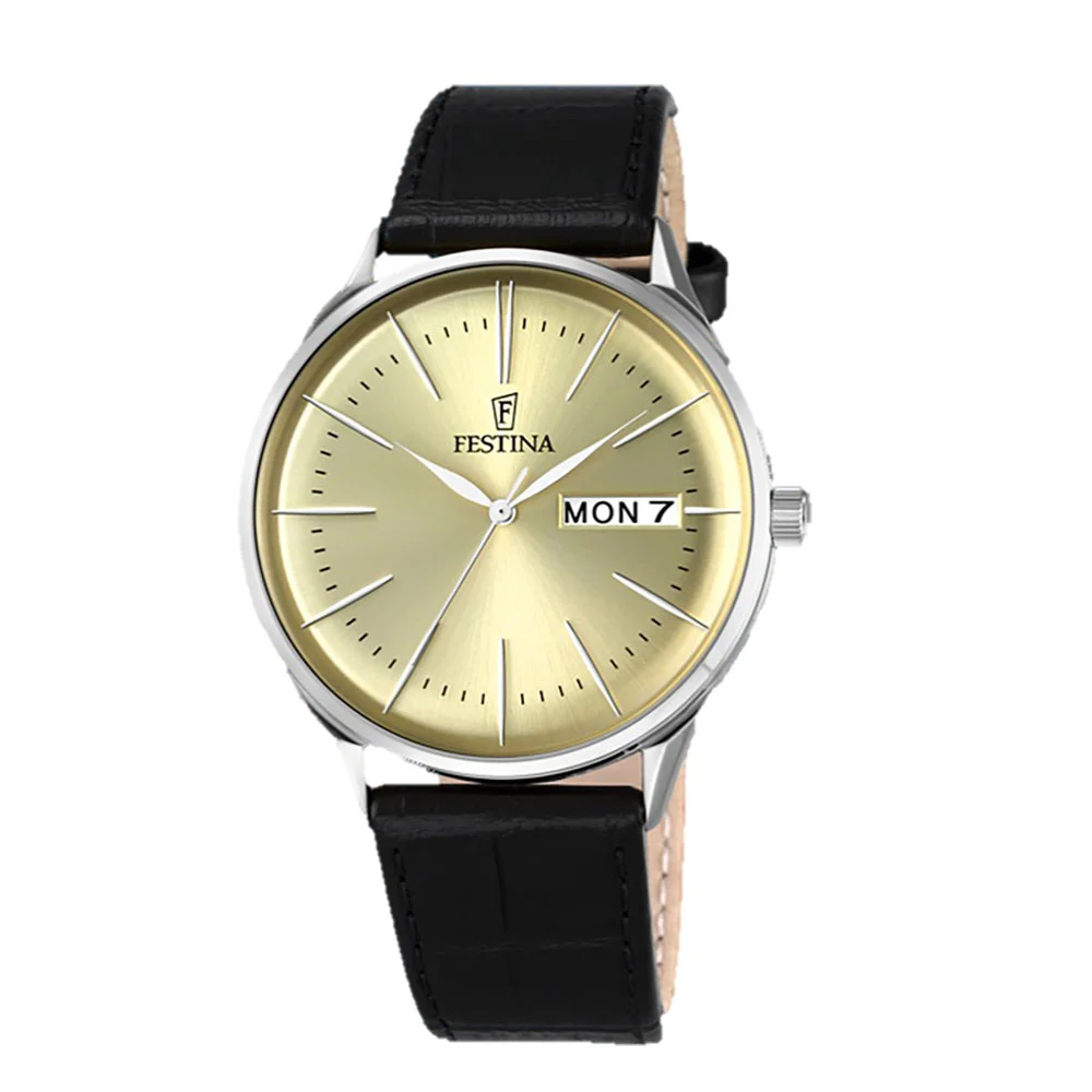 Φωτογραφία προϊόντος: FESTINA Black Leather Strap F6837-2