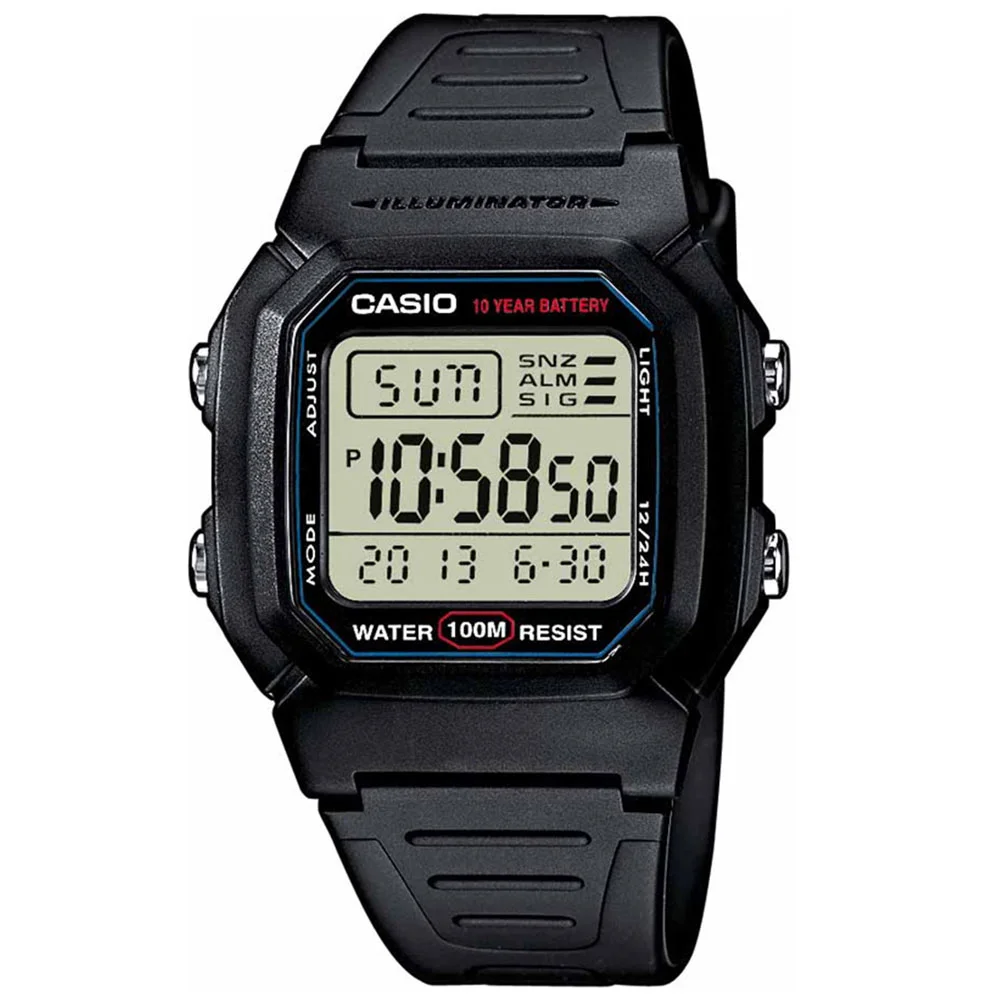 Φωτογραφία προϊόντος: CASIO Collection Black Rubber Strap W-800H-1AVES