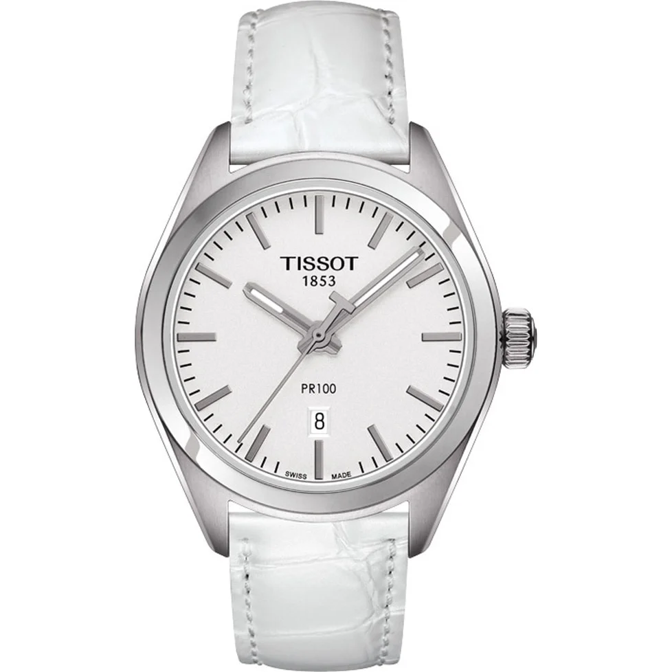 Φωτογραφία προϊόντος: Tissot PR100 Ladies Quartz White Leather Strap T101.210.16.031.00
