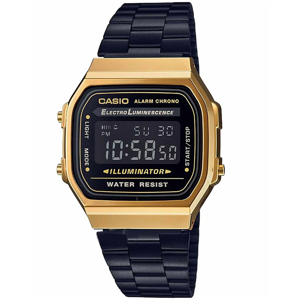 Φωτογραφία προϊόντος: CASIO Collection Black Stainless Steel Braelet A-168WEGB-1BEF