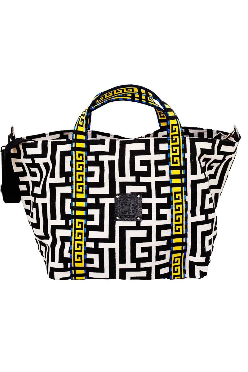Φωτογραφία προϊόντος: Midneto Efterpe I Beige Black Labyrinth Bag