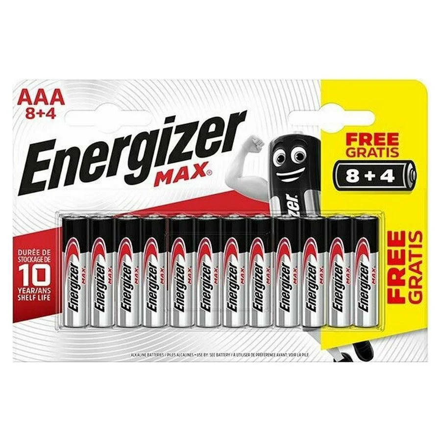Φωτογραφία προϊόντος: Energizer Max AAA 1.5V αλκαλικές μπαταρίες 12τμχ