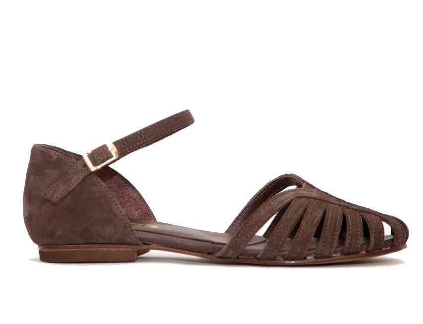 Φωτογραφία προϊόντος: Anteos Shoes 24223 Γυναικεία Πέδιλα - σανδάλια από Δέρμα Καστόρι σε Καφέ χρώμα
