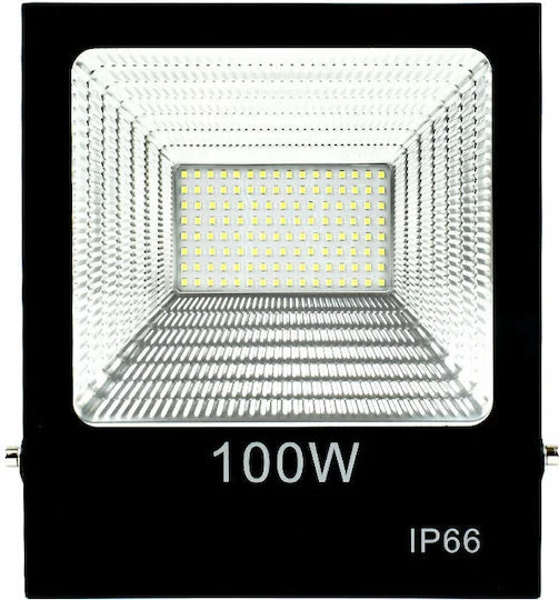 Φωτογραφία προϊόντος: Προβολέας Flood Light LED SMD 100W AC85 – 265V IP66 Λευκού Φωτισμού LYLU – Μαύρο
