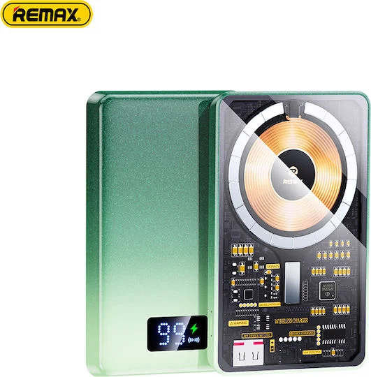 Φωτογραφία προϊόντος: Remax RPP-531 Power Bank 10000mAh 22.5W με Θύρα USB-A και Θύρα USB-C Power Delivery Πράσινο