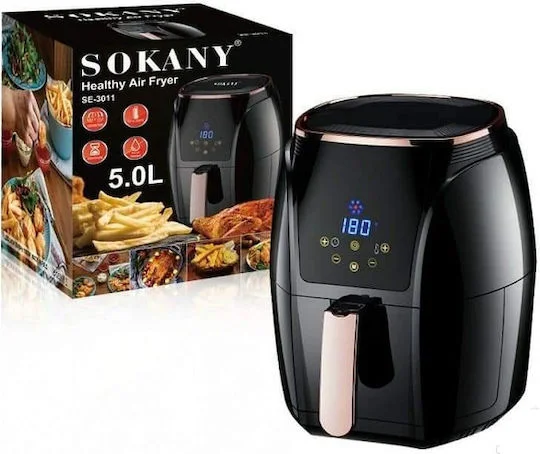 Φωτογραφία προϊόντος: Sokany SE-3011 Φριτέζα Αέρος με Αποσπώμενο Κάδο 5lt Μαύρη