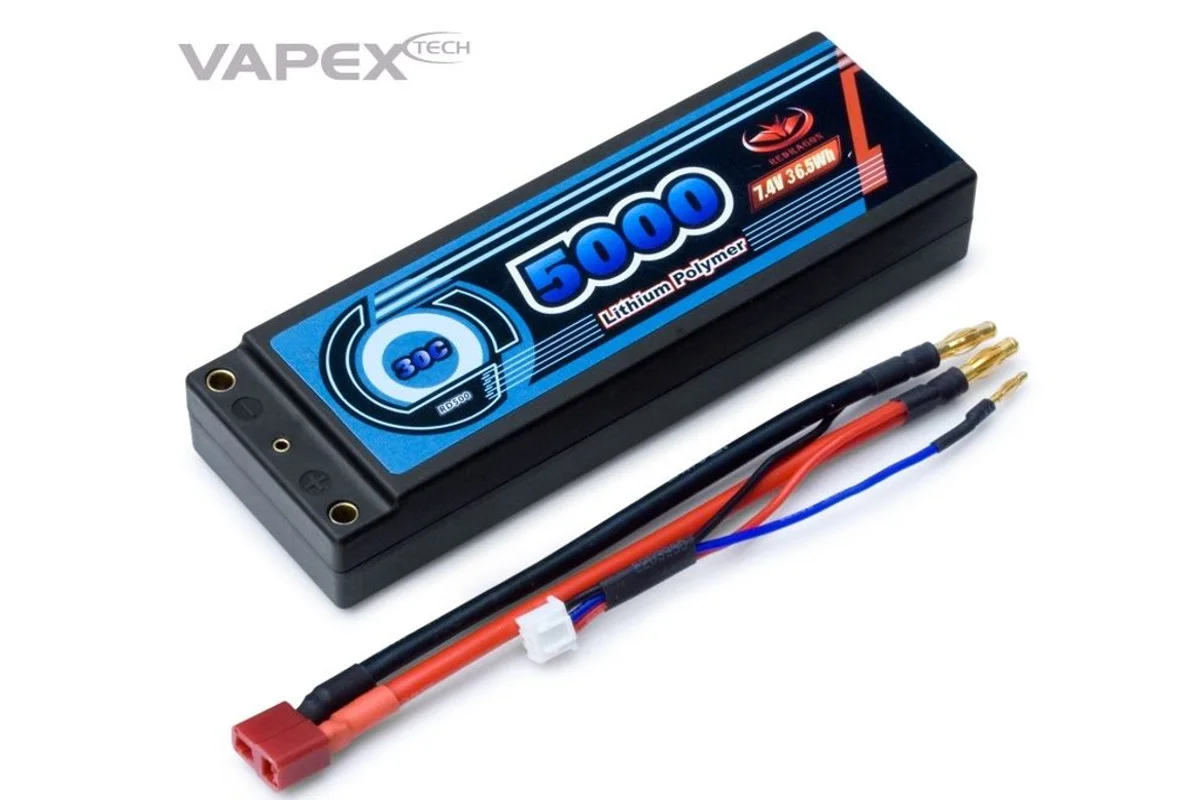 Φωτογραφία προϊόντος: VAPEX Li-Po Battery 2S 7,4V 5000mAh 30C Hard T-connector