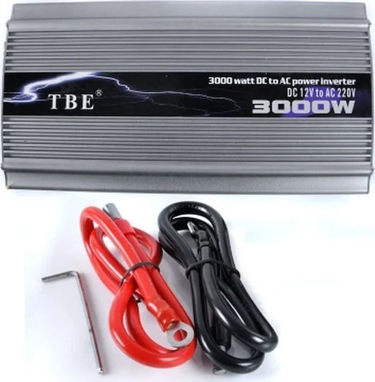 Φωτογραφία προϊόντος: TBE-3000 Inverter Αυτοκινήτου Τροποποιημένου Ημιτόνου 3000W για Μετατροπή 12V DC σε 220V AC