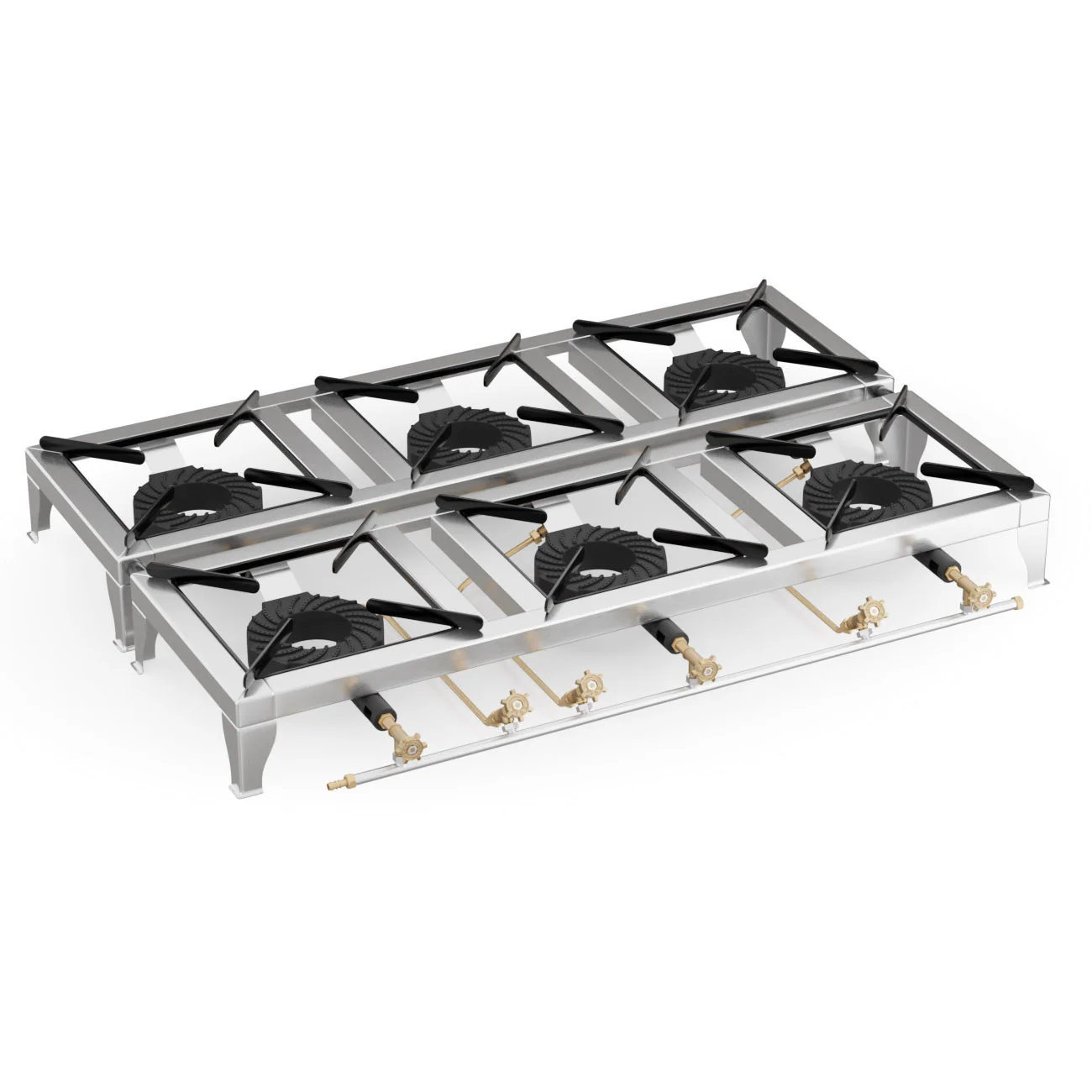 Φωτογραφία προϊόντος: Thermogatz GX60 Βαφής Επιτραπέζια Εστία Υγραερίου με 6 Εστίες Inox