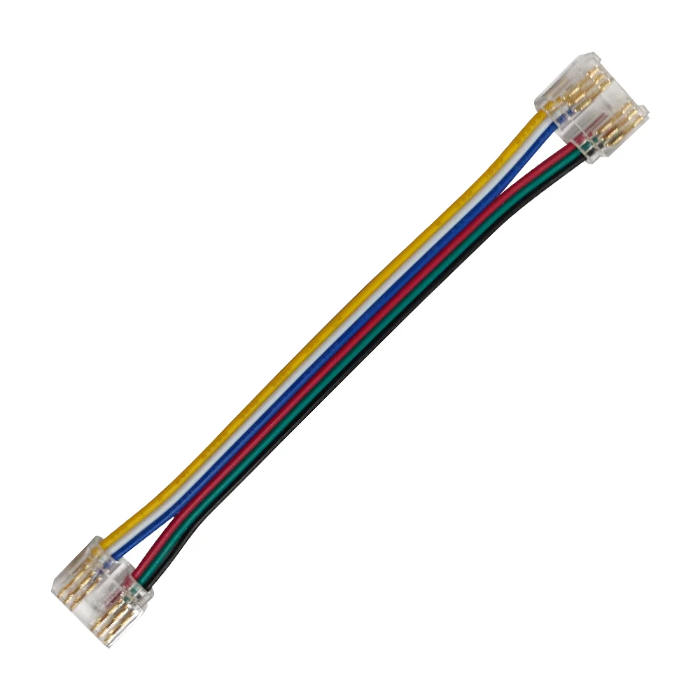 Φωτογραφία προϊόντος: ACALIGHT CONNECTOR FOR COB RGB CCT STRIP 12mm PCB WIDTH-10CM 6 WIRES IN THE MIDDLE / PC12RGBCCTMIDCABLEC