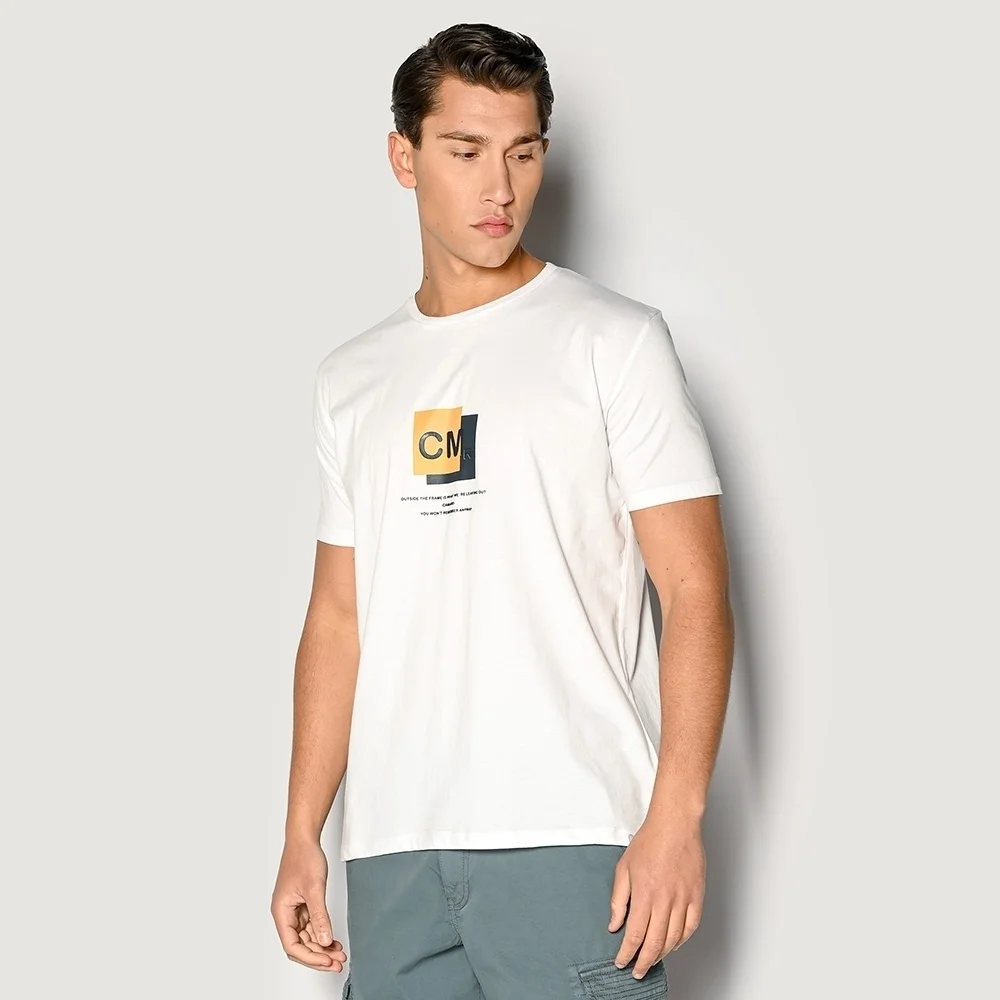 Φωτογραφία προϊόντος: ΑΝΔΡΙΚΟ T-SHIRT ΒΑΜΒΑΚΕΡΟ CAMARO WHITE ΜΕ ΤΥΠΩΜΑ