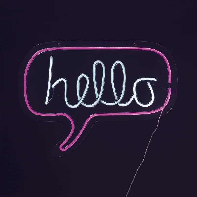 Φωτογραφία προϊόντος: ACALIGHT HELLO 350 NEON LED ΛΑΜΠ USB ΚΑΛ 2m ΡΟΖ IP20 62*2*46cm / X1335014722
