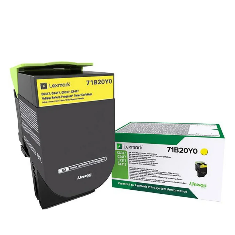 Φωτογραφία προϊόντος: LEXMARK CS/CX317/417/517 TONER YELLOW 2.3K (71B20Y0) (LEX71B20Y0)