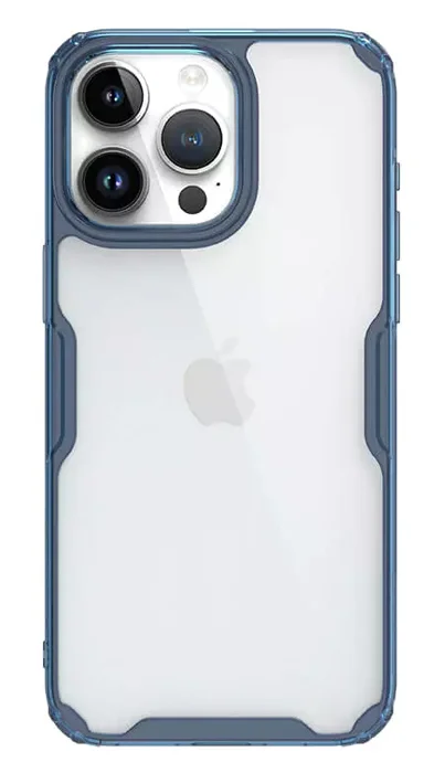 Φωτογραφία προϊόντος: NILLKIN θήκη Nature Pro για iPhone 15 Pro, διάφανη-μπλε