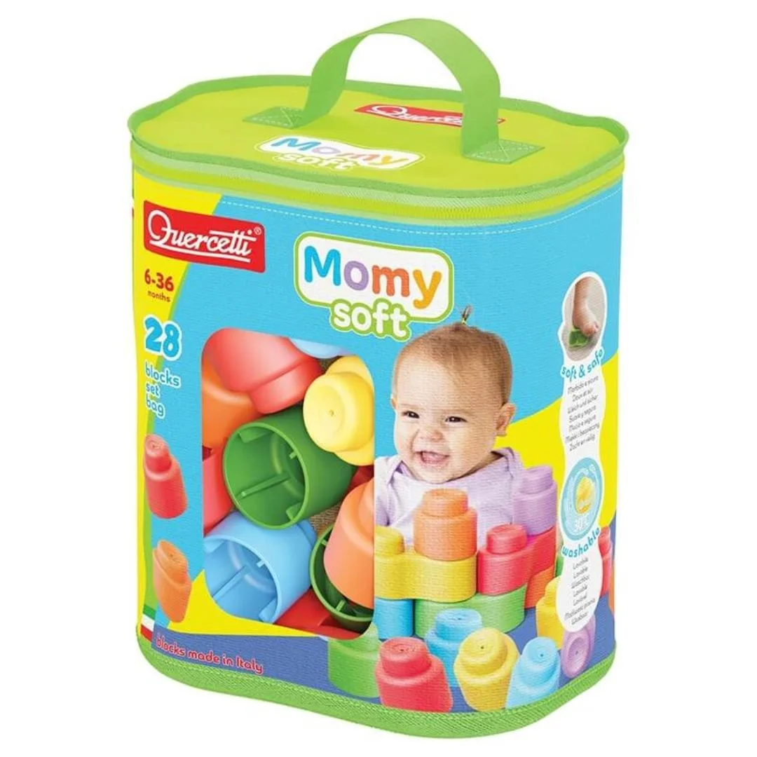 Φωτογραφία προϊόντος: 04146 Quercetti Momy Soft Τουβλάκια μαλακά 28 τεμάχια