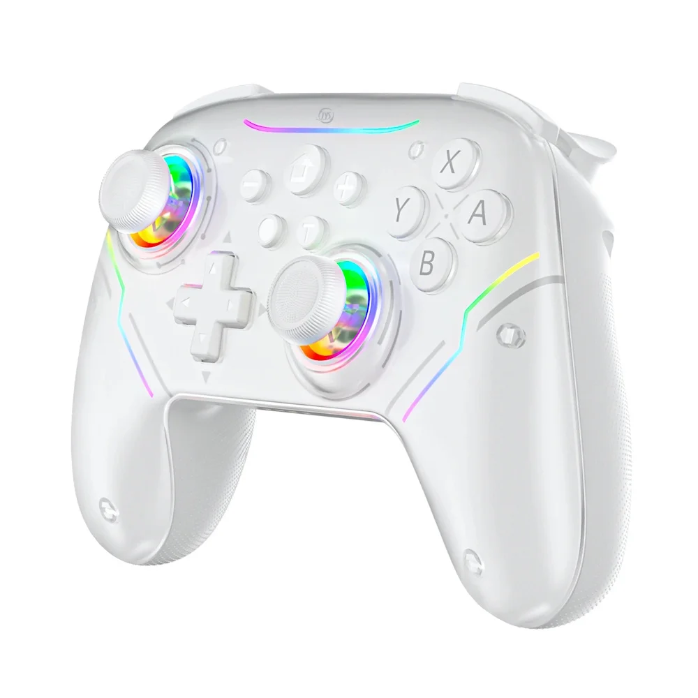 Φωτογραφία προϊόντος: JYS NS2286 Ασύρματο Pro Controller (Bluetooth με αντάπτορα) για Switch/Switch 2/Steam/iOS/Android/PC Λευκό