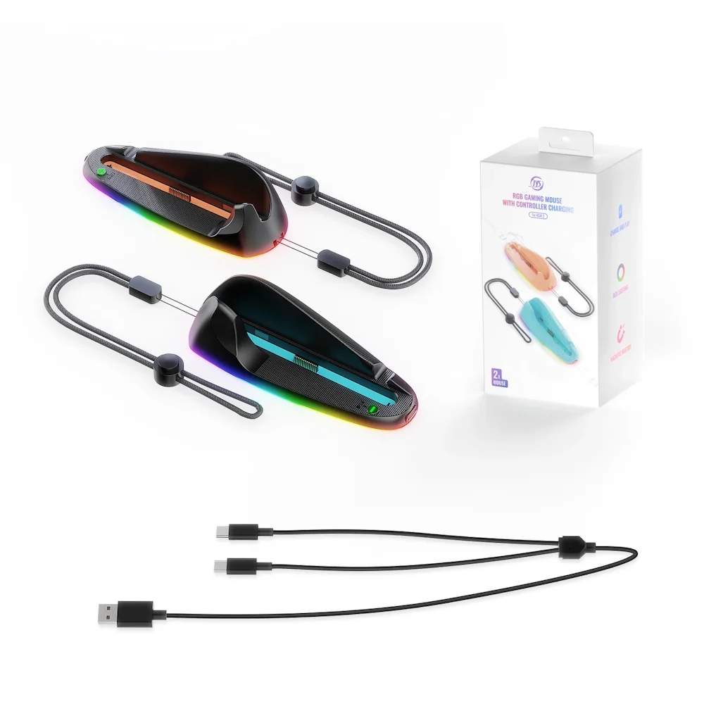 Φωτογραφία προϊόντος: JYS Ποντίκι Gaming RGB για Nintendo Switch 2 με Φόρτιση Χειριστηρίων (Joy-Con) JYS-NS2320 (Black)