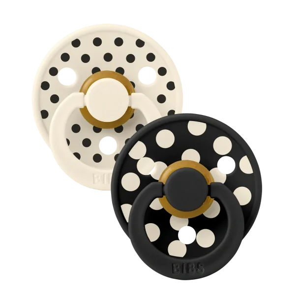 Φωτογραφία προϊόντος: BIBS STUDIO COLLECTION ΣΕΤ ΠΙΠΙΛΕΣ 2ΤΜΧ POLKA DOT IVORY/BLACK No1
