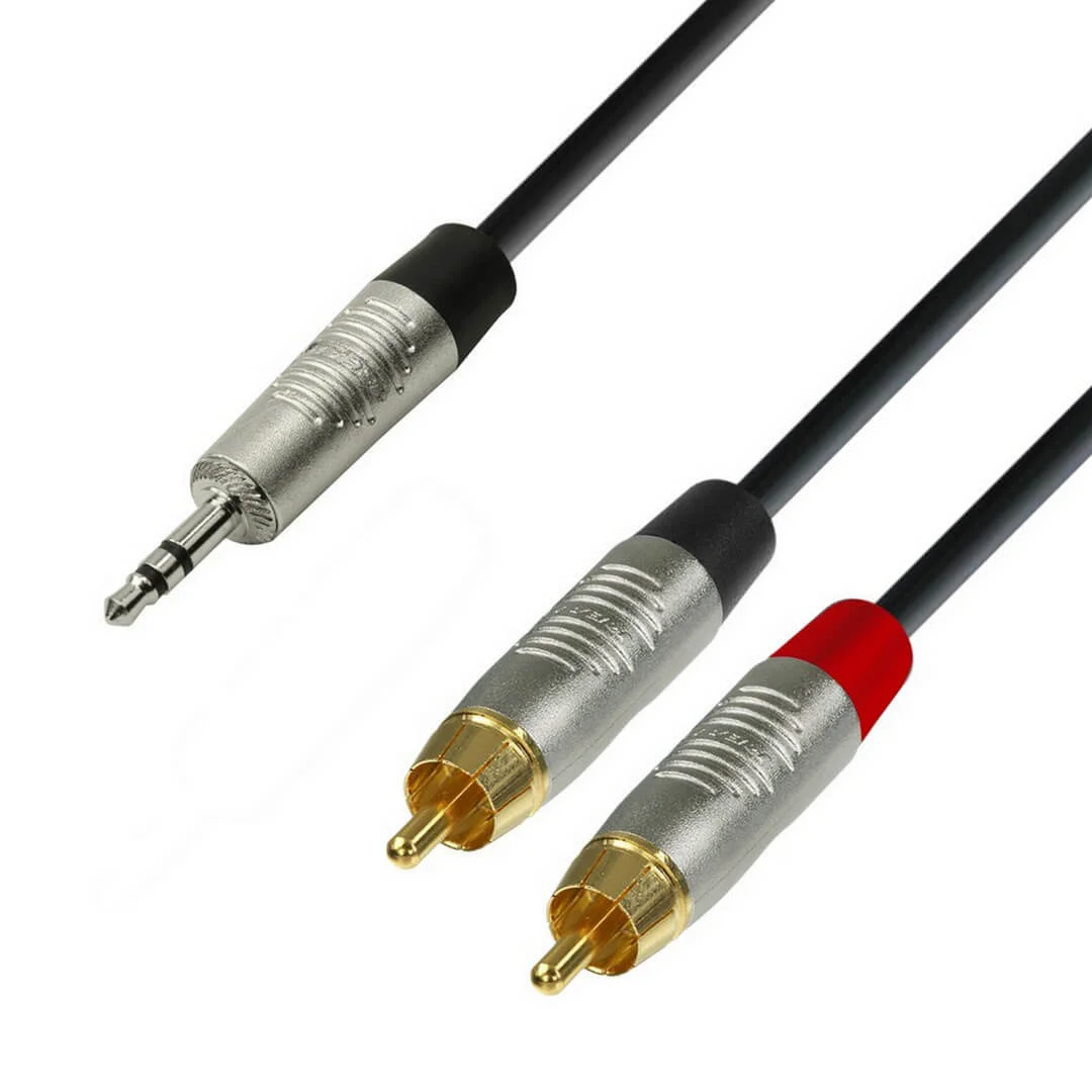 Φωτογραφία προϊόντος: Adam Hall K4YWCC0150 4Star Series Καλώδιο Audio 1/8 Stereo Jack - 2xRCA 1,5m Μαύρο