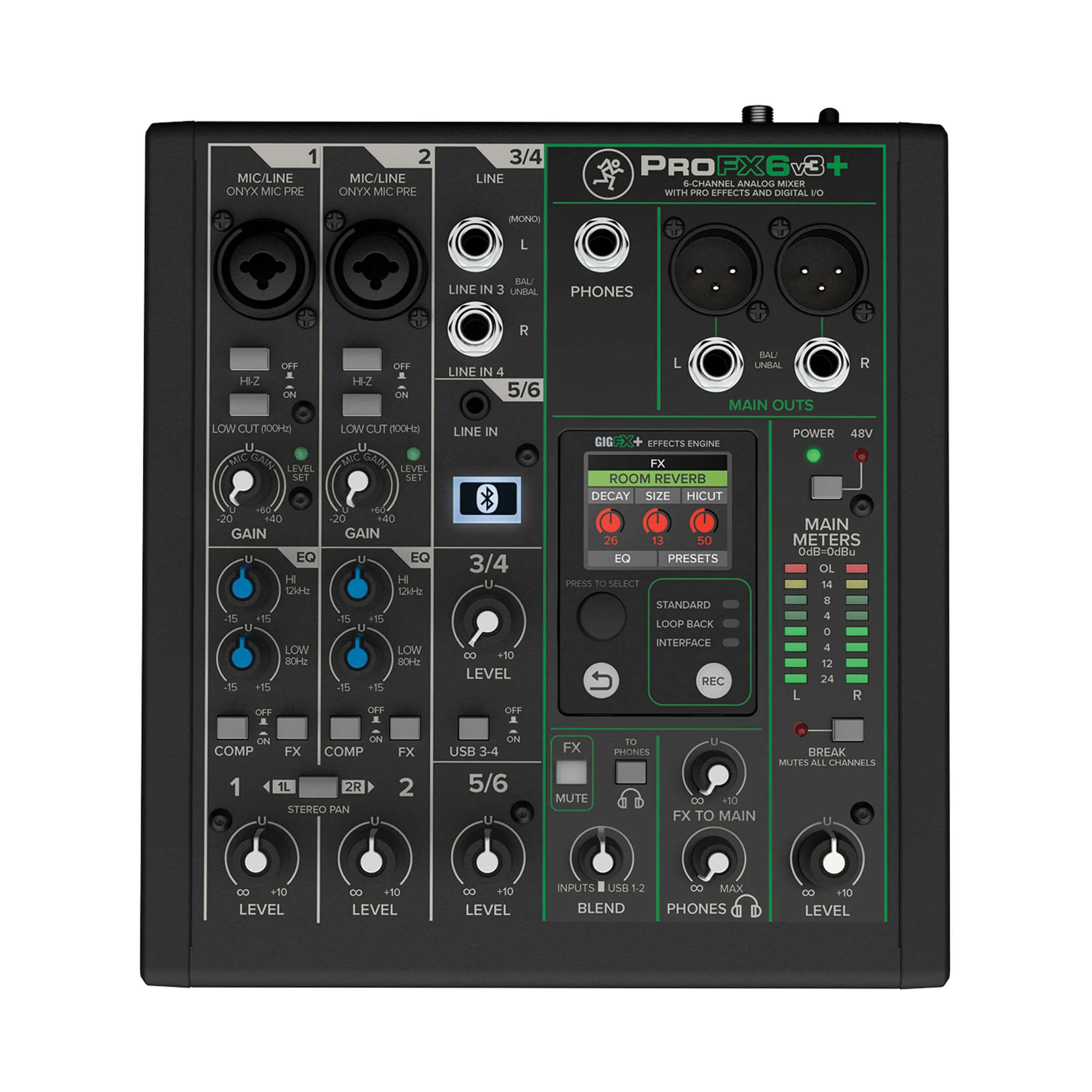 Φωτογραφία προϊόντος: Mackie ProFX6v3+ Αναλογική Κονσόλα Ήχου με Εφέ