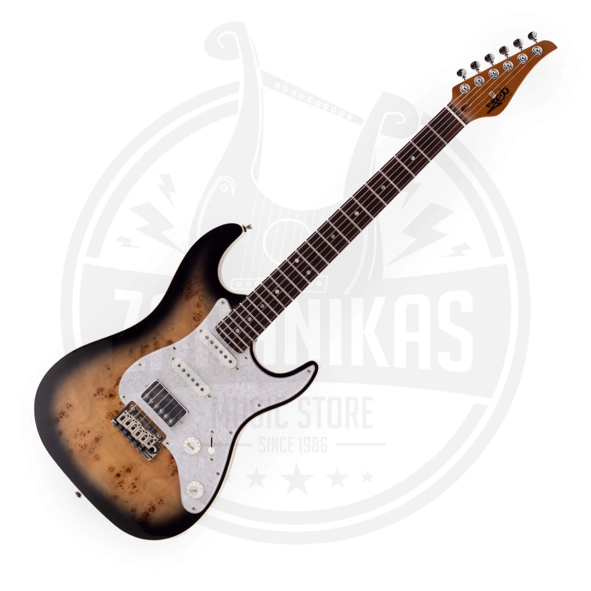 Φωτογραφία προϊόντος: JET Guitars JET JS-450 QTBR Stratocaster HSS Ηλεκτρική Κιθάρα Trans. Brown