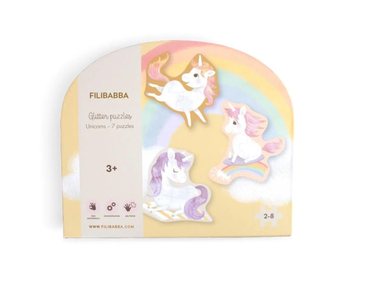 Φωτογραφία προϊόντος: Filibabba Set of 7 Puzzles Unicorn Shores