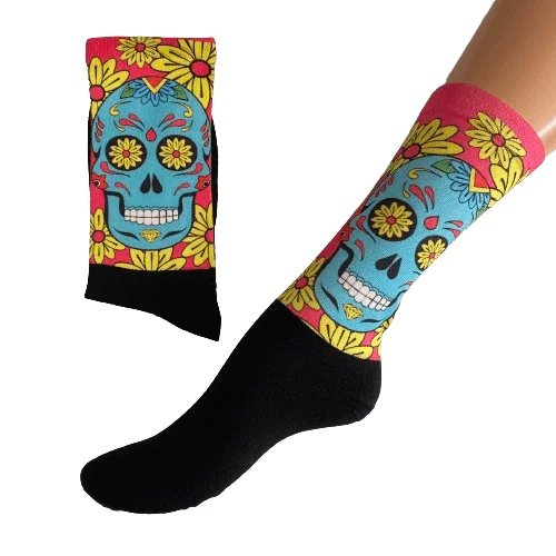 Φωτογραφία προϊόντος: Κάλτσες με print Calavera ροζ