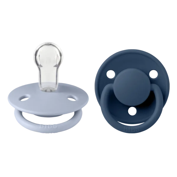 Φωτογραφία προϊόντος: ΠΙΠΙΛΕΣ BIBS DE LUX 2PACK. SILICONE DUSTY BLUE/STEEL BLUE ONE SIZE