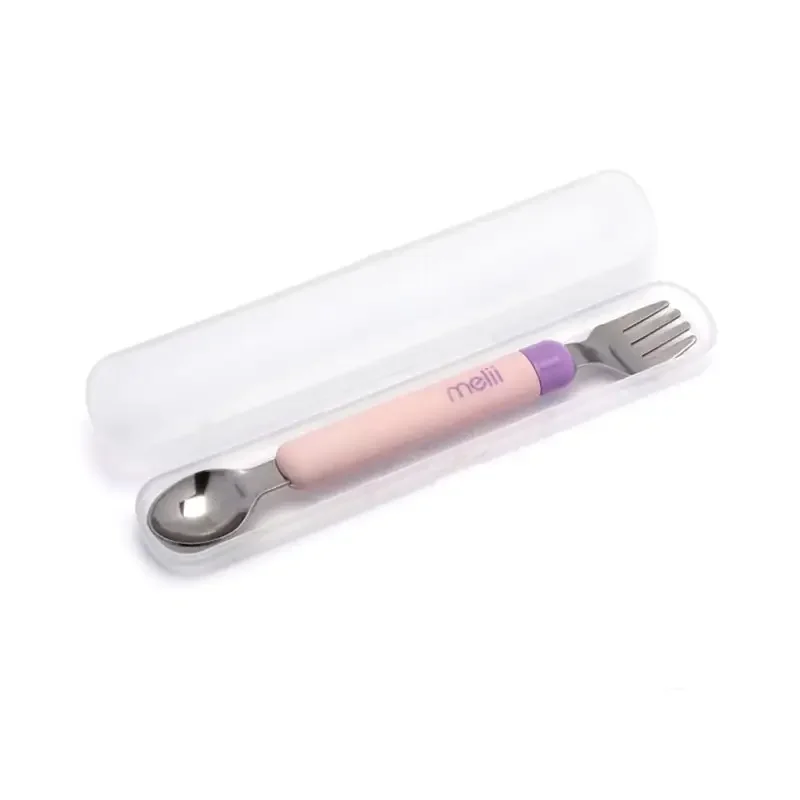 Φωτογραφία προϊόντος: Melii – Spork On the Go (σε θήκη) – Pink/Purple