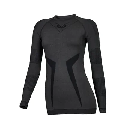 Φωτογραφία προϊόντος: Ισοθερμική μπλούζα Merino wool γυναικεία Puhu ανθρακί