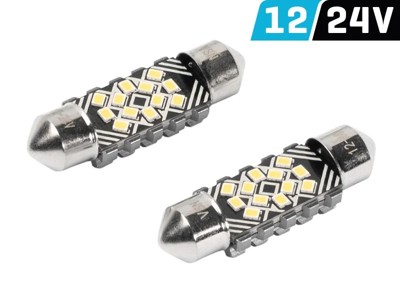 Φωτογραφία προϊόντος: VISION SV8.5 C5W 36MM CANBUS 12/24V 6500K 180o 250LMNS 12X 2016SMD SUPERWHITE 2τμχ