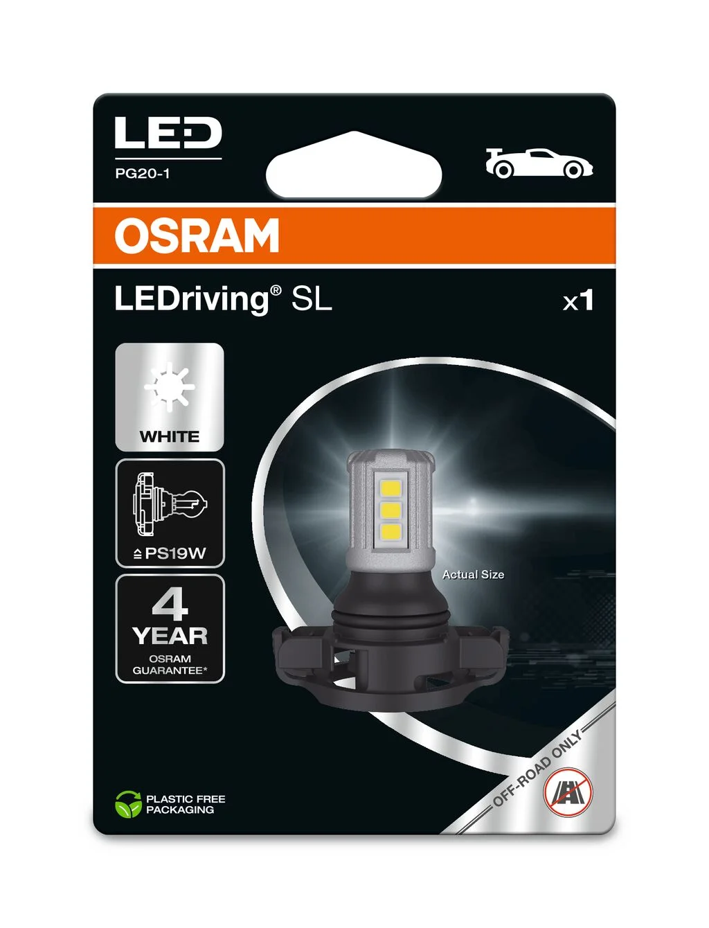 Φωτογραφία προϊόντος: OSRAM LED PS19W 12V 6000K 1.8W LEDriving SL Cool White PG20-1 5201DWP-1BL