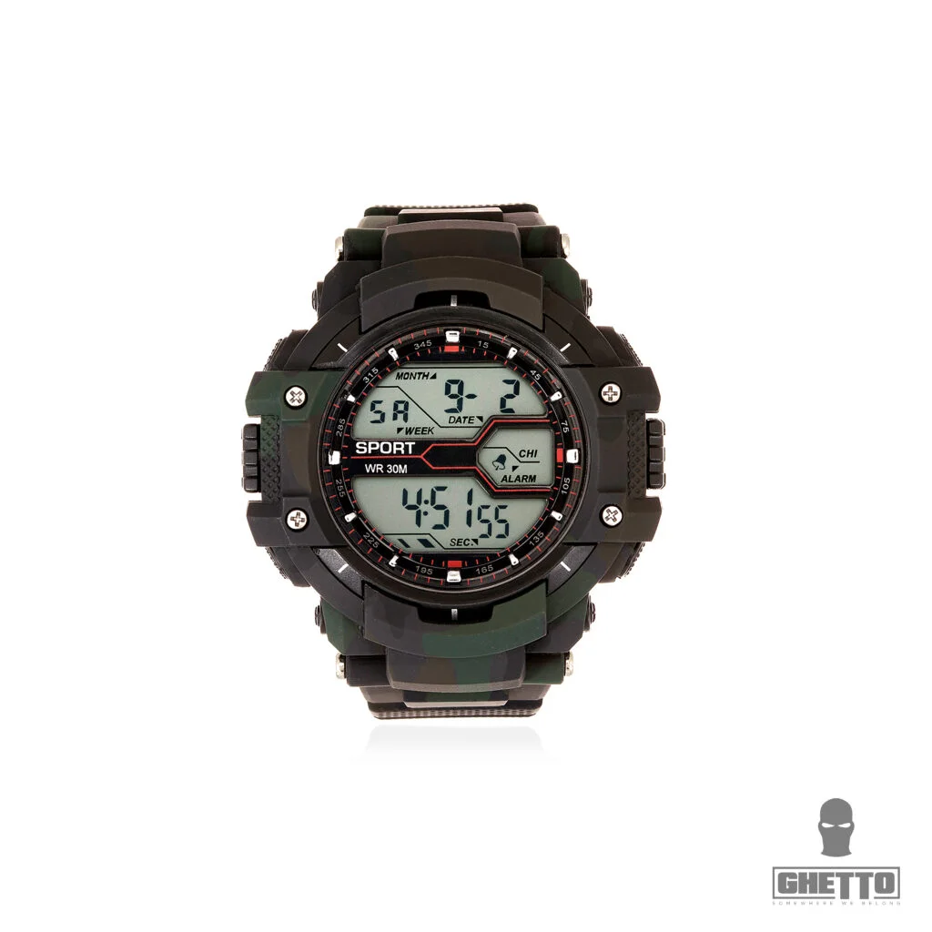 Φωτογραφία προϊόντος: Ghetto No-name Digital Fashion Green Camouflage Sport Watch | Unisex